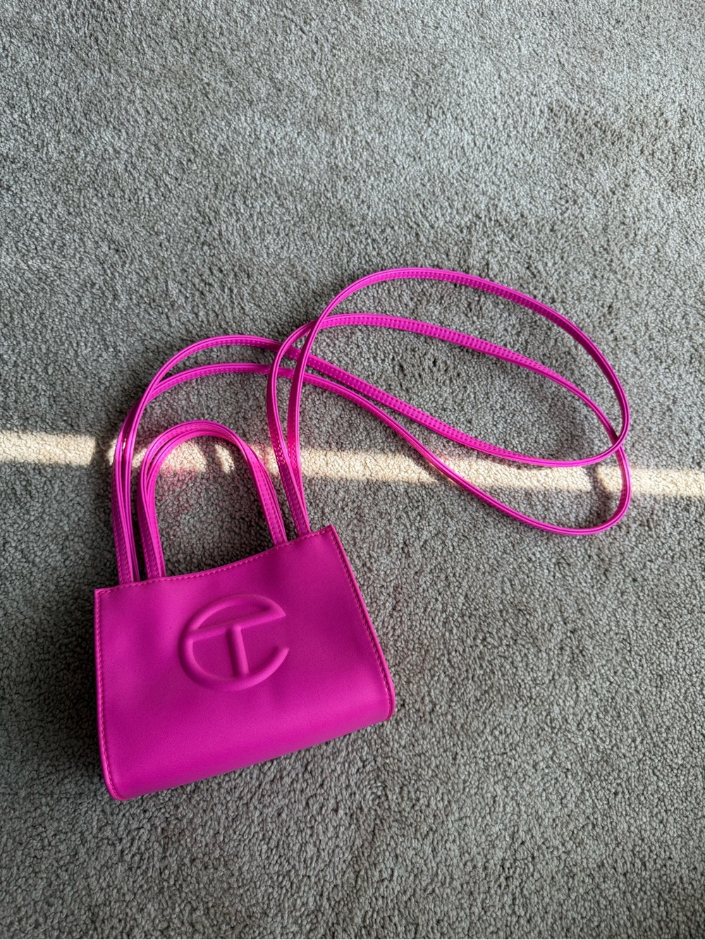 Telfar Mini Shopper in Vibrant Fuchsia